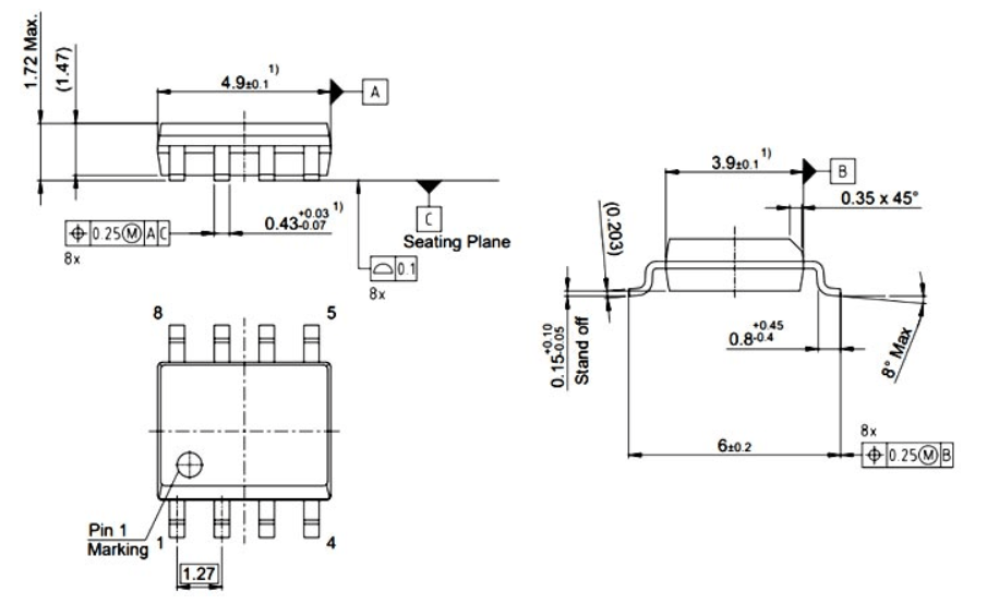 Mechanical Dimensions of EV1527